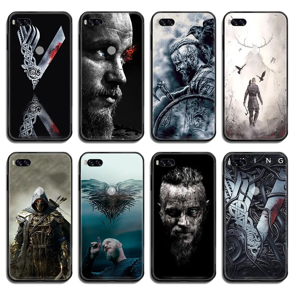 Vikings Ragnar Cross Мягкий Бампер черный чехол для телефона Корпус Xiaomi Redmi Mi Note 3 5 6 8 9 A1 2 Max3