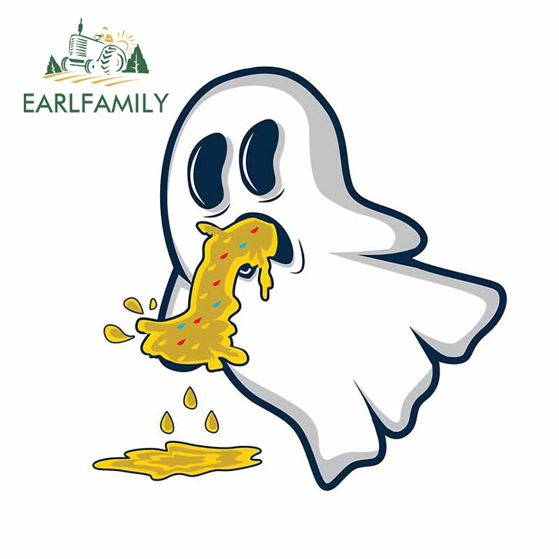 EARLFAMILY 13cm x 12.5cm for Alcohol Ghost Halloween Vinyl Car Stickers Waterproof Decoration Scratch-proof Decal JDM Sticker | Автомобили