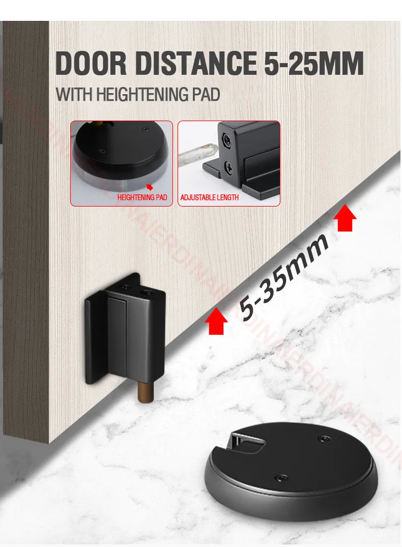 NAIERDI-Rolha de porta ajustável, parada mecânica da