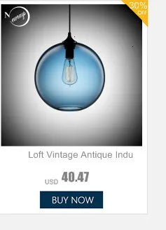 Современный Лофт промышленный светильник из голубого стекла подвесной светильник светодиодный арт-деко скандинавский белый подвесной светильник для гостиной кухни спальни гостиной