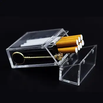 

INS Style Cigarette Case Thick Portable Smoke Tool Package Transparent Acrylic Lighter Storage Box