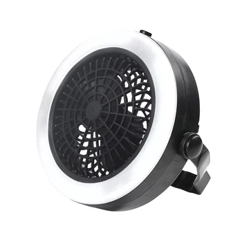 

Mini Multifunctional Camping Lantern Hanging Fan Survival Fishing Portable Hiking Outdoor Tent Air Cooler 12 Leds Emergencies