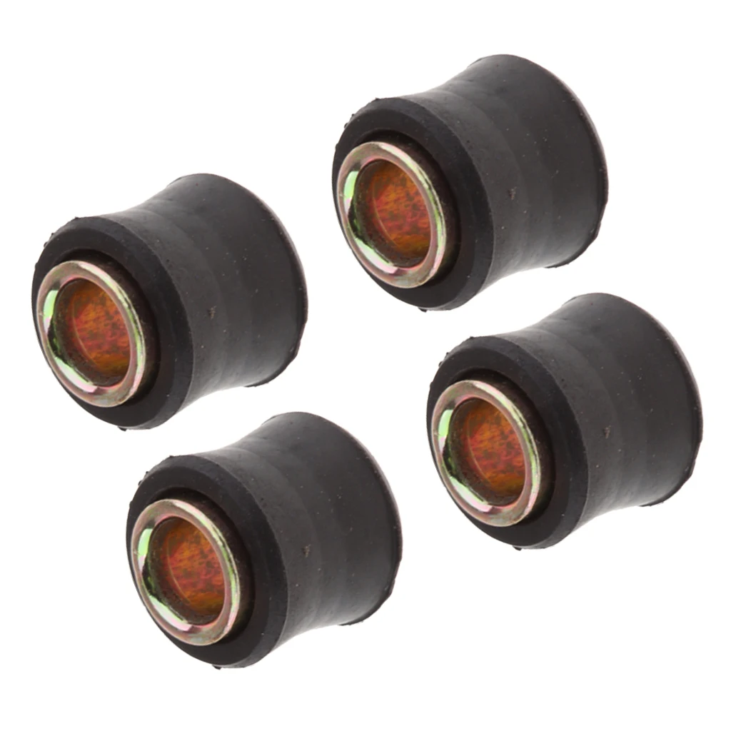 4pcs Motorcycle Shock Absorber Suspension Bushing Rubber Bush 10mm