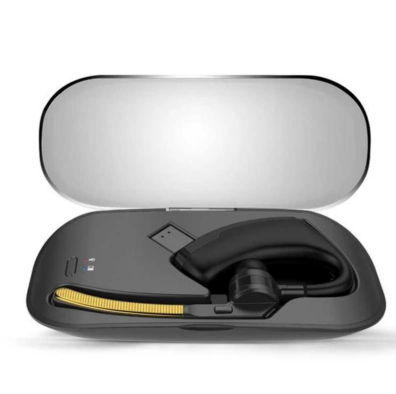 Bluetooth наушники Беспроводная гарнитура перезаряжаемая коробка hifi наушники вкладыши для xiaomi iphone huawei V8 voyager PLUS наушники - Цвет: Золотой