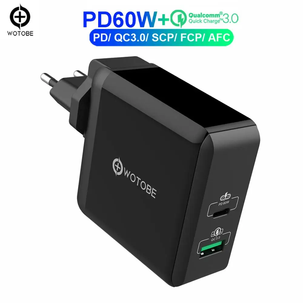 2 порта 78 Вт USB-C адаптер питания, 1 порт PD60W и 1 порт QC3.0/SCP/AFC 22,5 W зарядное устройство для huawei p20/30 MacBook iPad Pro iPhone 11 s10