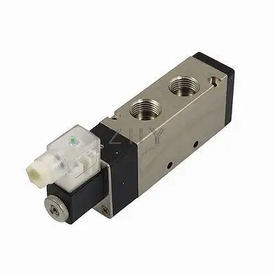 

DC 12V 3W 250mA 2 Position 5 Way G1/2" Exhaust Single Head Solenoid Valve