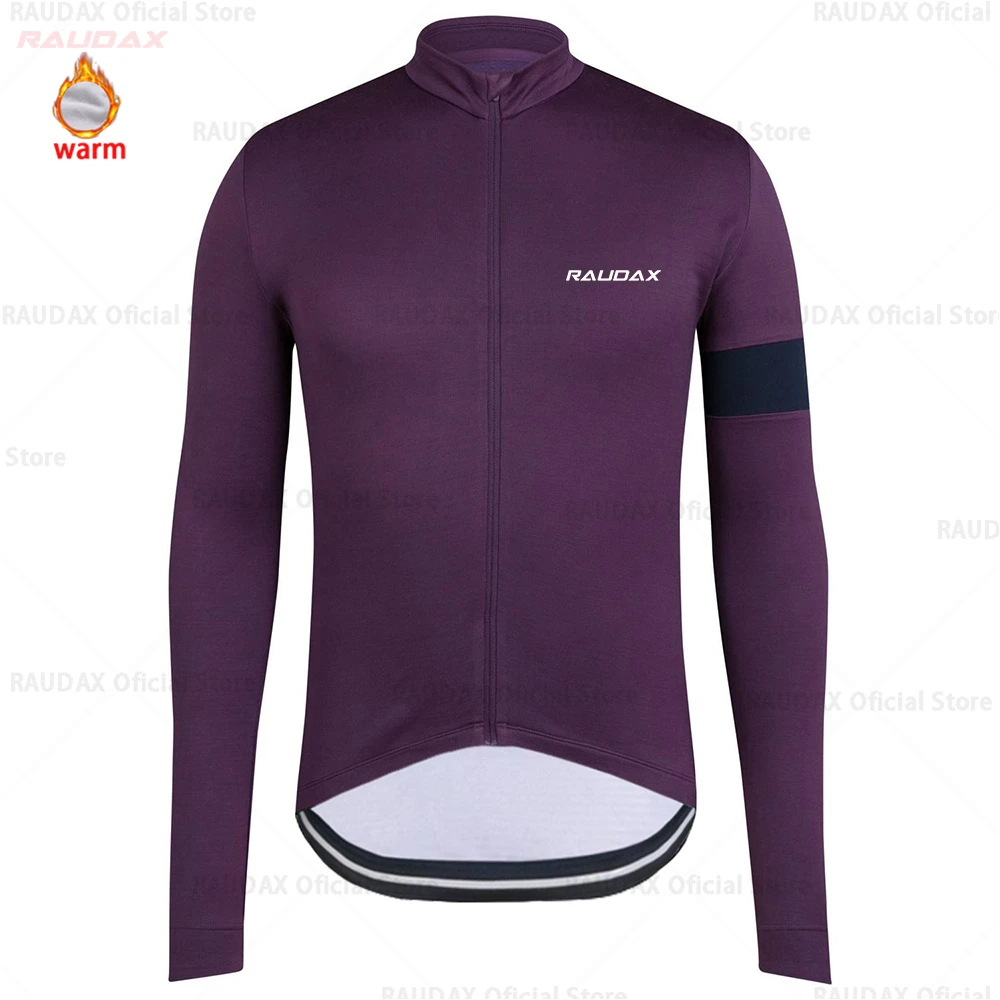 jersey only Однотонная зимняя одежда для велоспорта, высокое качество, комплект из Джерси, Мужская Униформа с длинным рукавом, Теплая Флисовая одежда, теплые штаны - Цвет: jersey only