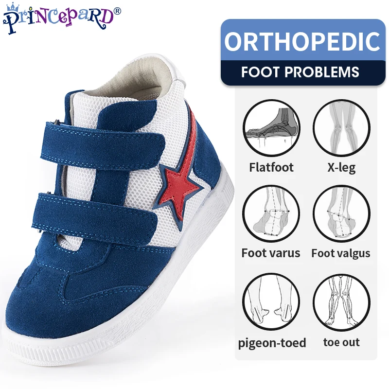 Princepard New Orthopedic Sneakers Sports Corrective Shoes for Children Navy Pink Autumn Kids