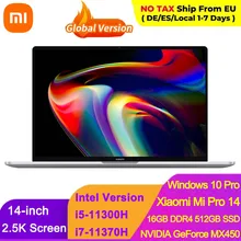 Xiaomi-ordenador portátil Pro 14 versión Global, Notebook Mi 11, Intel Core i5-11300H / i7-11370H MX450, Windows 10, 2021