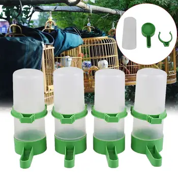 

4Pcs Bird Food Feeder Waterer Drinking Water Bottle for Budgie Lovebirds Cage