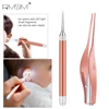 Baby Ear Cleaner Spoon LED Flash Light Ear Wax Curette Picker Visual Children Earpick Eer Wax Dig Remover Nose 2pc siliconespoon 1