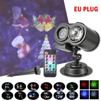 

Christmas Projector Lamp Waterproof Moving Laser Light Dual Heads 12 Patterns LED Projector Light For Christmas New Year Party