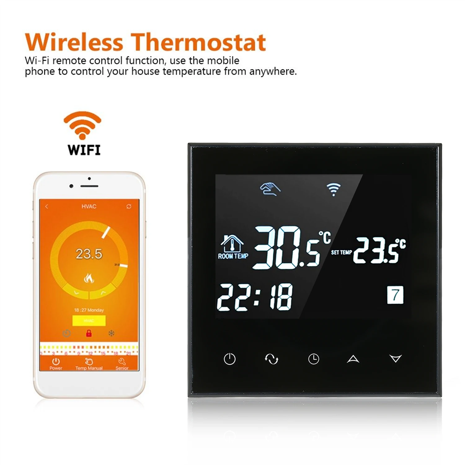 WiFi сенсорный экран термостат регулятор температуры для электрического/водяного напольного отопления воды/газовый котел работает программируемый