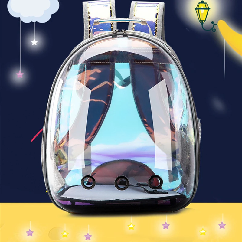 

Discoloration Cat bag Breathable Portable Transparent Space Pet Backpack Capsule Portable Cat Bag Pet Cat Carrier Bag