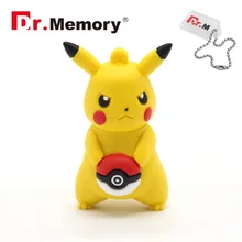 Pokemon USB флэш-накопитель желтый флэш-накопитель Dr. memory 4 ГБ 8 ГБ 16 ГБ 32 ГБ флеш-накопитель pocket monster u disco Poke Ball