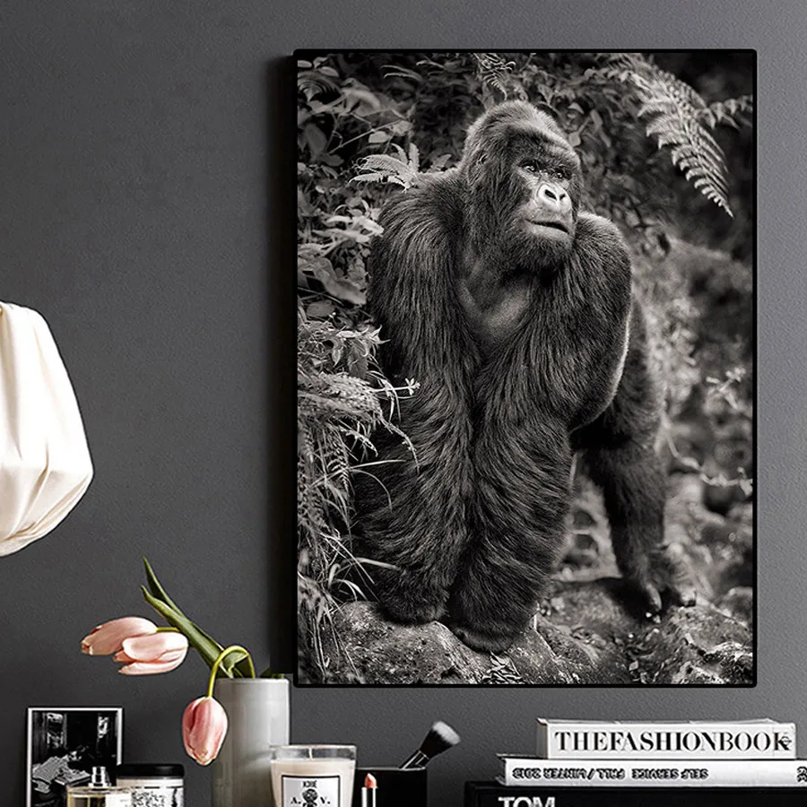 5D round square diamond embroidery Black and White Gorilla Diy full sets diamond painting mosaic pictures rhinestones icon decor_副本