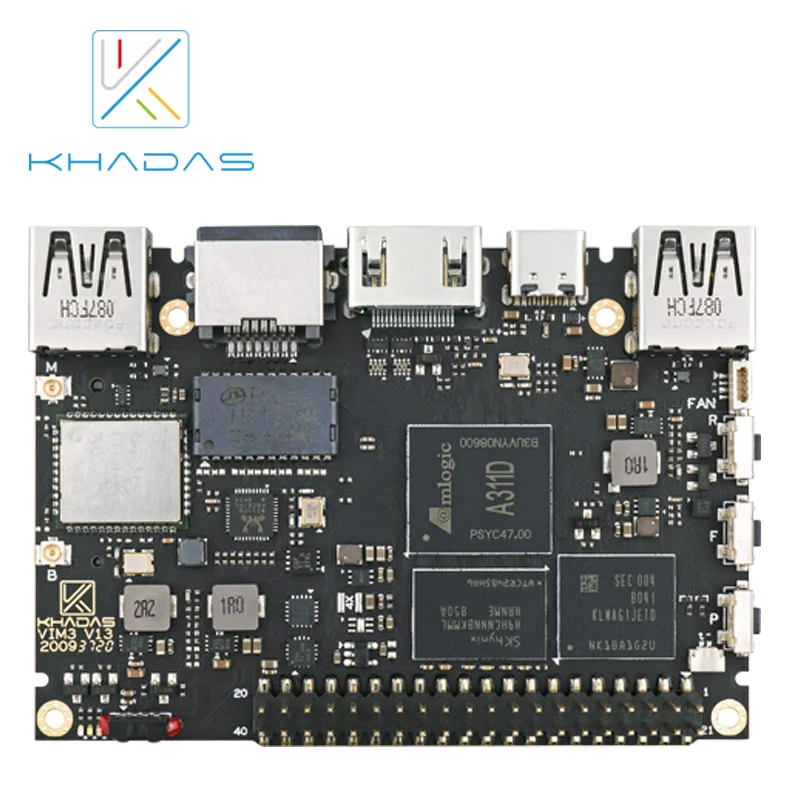 Khadas VIM3 SBC: 12nm Amlogic A311D Soc с 5 0 топами NPU | 4 Гб + 32 (модель Pro)|Демонстрационные стенды|