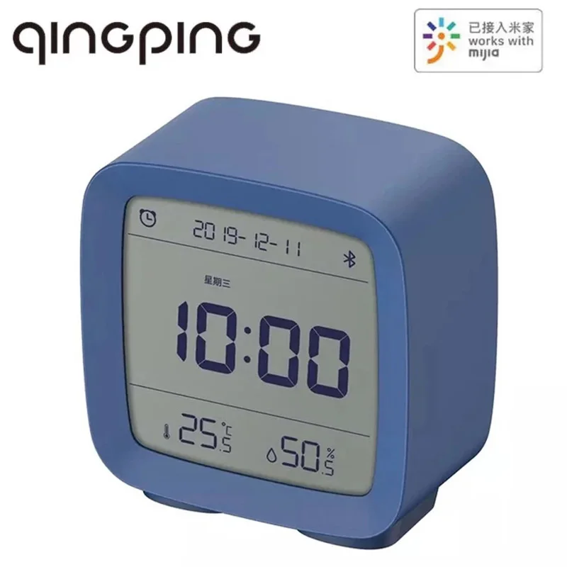 Qingping termómetro Digital Bluetooth temperatura humedad de noche Luz de alarma reloj con Mijia App