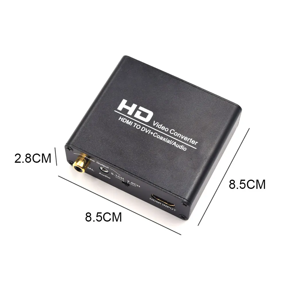  LEORY 1080P NK-X5 HDMI a DVI Video Converter Con Audio Coassiale Out 3.5 millimetri Martinetti Audi