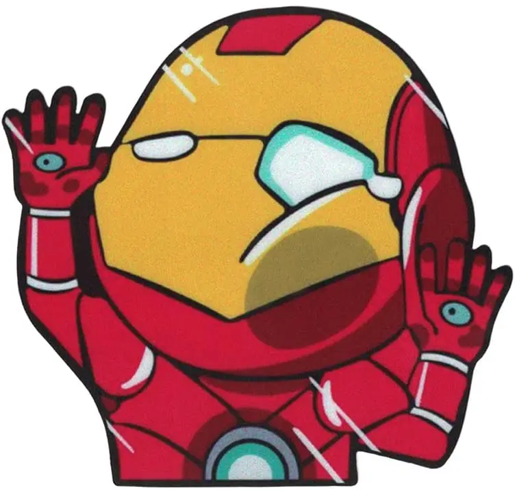 

Creative Car Sticker Iron Man Comic Superhero Funny Hitting Glass Vinyl Decal Sticker for Car/Window/Computer,11cm*11cm