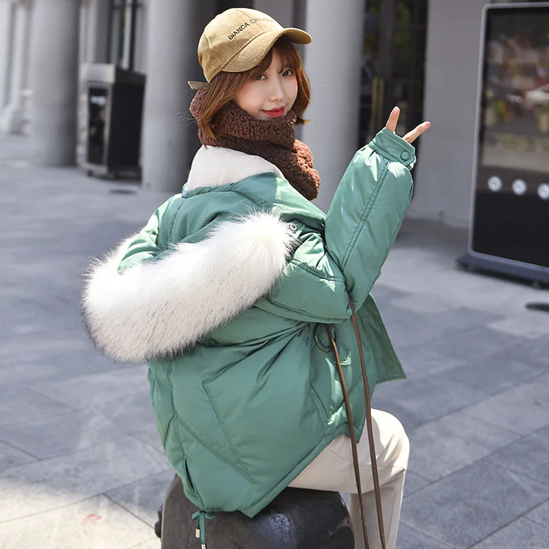 

2019 down Jacket Korean-style Cotton-padded Clothes Short down Coat Students Cotton Coat Loose-Fit Dongdaemun New Style Coat Fas