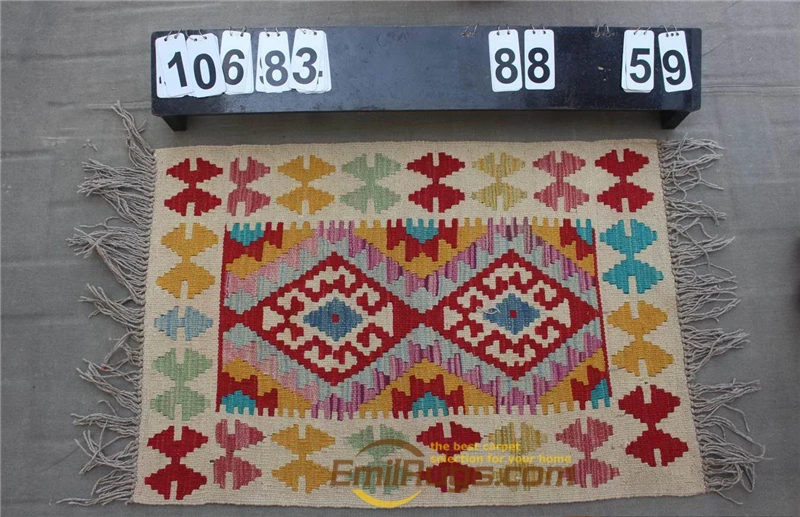 10683 Турецкие ковры-килим, Натуральная шерсть, прошитая вручную, для жизни gc131Afghan02yg22 - Color: 10683
