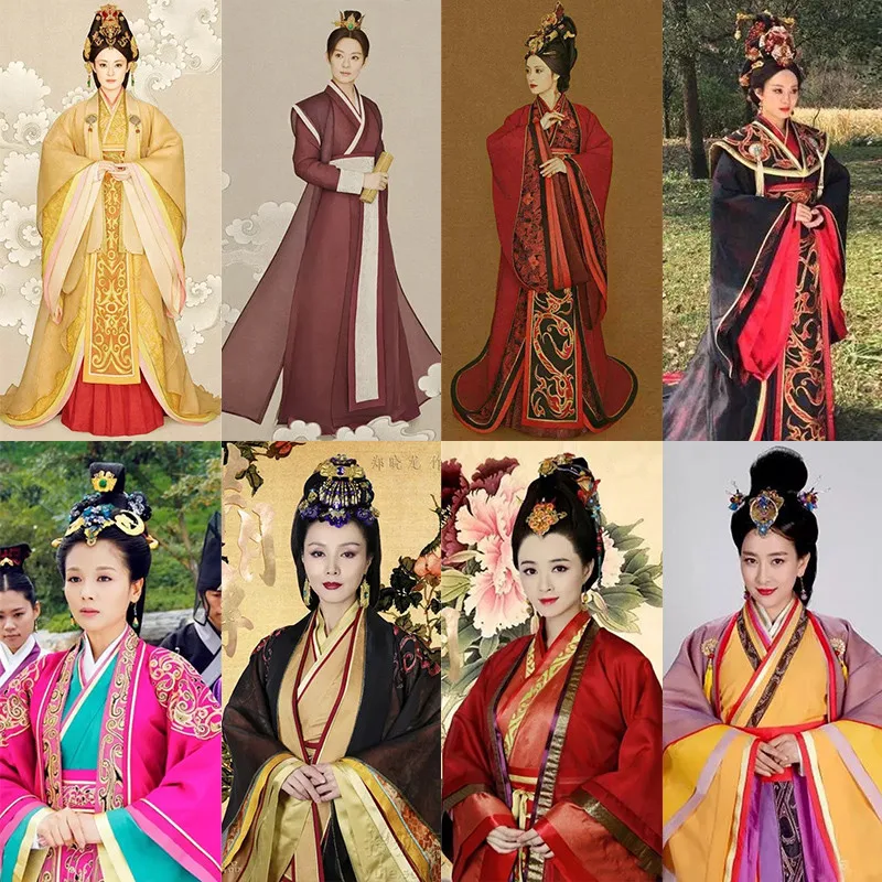 Film Television Same Item ancient costume female Han suit Queen Outfit Empress Dowager trailing Standard HanFu performance dress