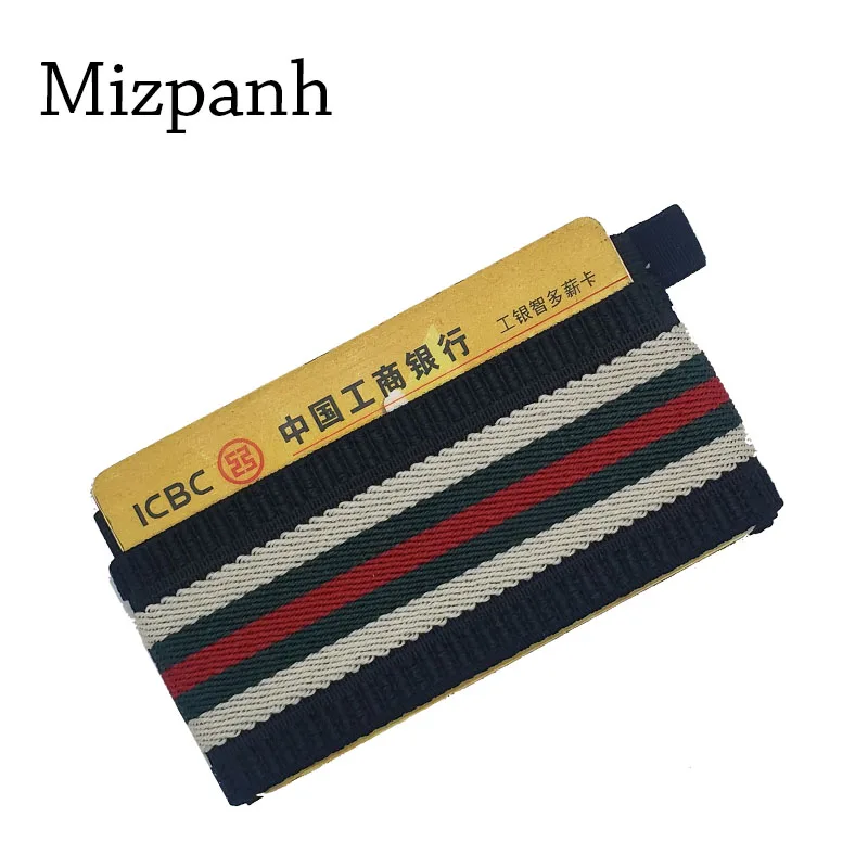 

Mizpah Minimalist Super Slim Credit Card Holder Mini Storage Wallet Elastic Band