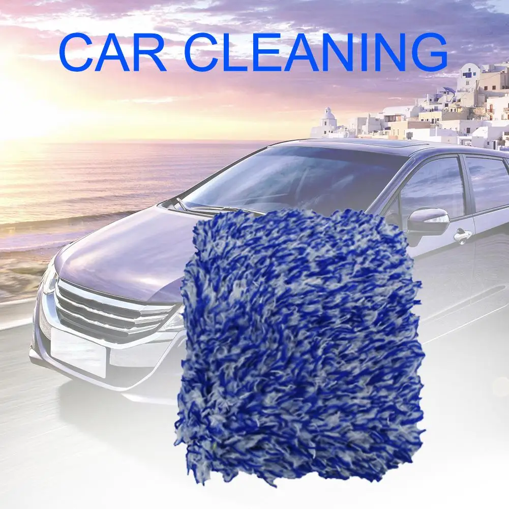 1 шт. Максимальная рукавица высокой плотности Авто моющая ткань ультра супер впитывающая Автомобильная губка плюшевая перчатка полотенце с микрофибрами для чистки - Цвет: Blue