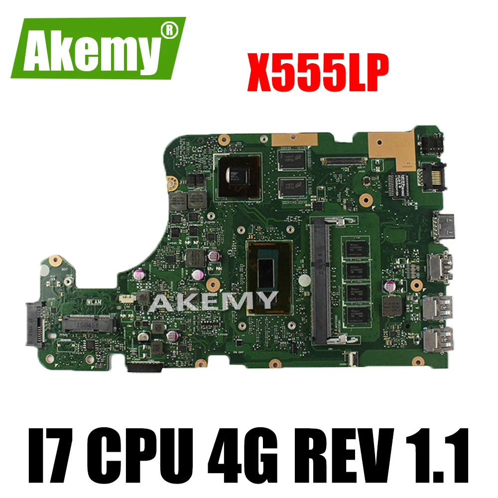 С i7 cpu X555LP REV 1 материнская плата 4 Гб RAm для For Asus X555L X555LD X555LDB X555LJ X555LF X555LI ноутбука |
