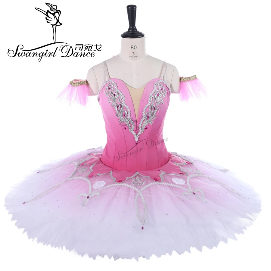 purple-red gradient performance ballet stage costume tutu dress women  fairy sleeping beauty ballet tutu BT9250