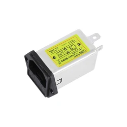 High - Efficiency EMI Anti - Interference Power Filter with Single Fuse and IEC Inlet Module - 10A