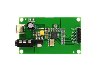 

PCM1808 ADC AUX 3.5 Stereo Single-end Analog Audio to I2S IIS Digital Output Board Coding