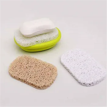 

Soap Saver Environmental Protection Mildew Creative Drain Soap Pad Anti Skid PVC Portable Bathroom Soap Dish Storage Accessories