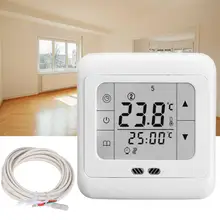 Программируемый цифровой терморегулятор с сенсорным экраном комнатный термостат с подогревом для теплого пола электрический регулятор температуры нагрева
