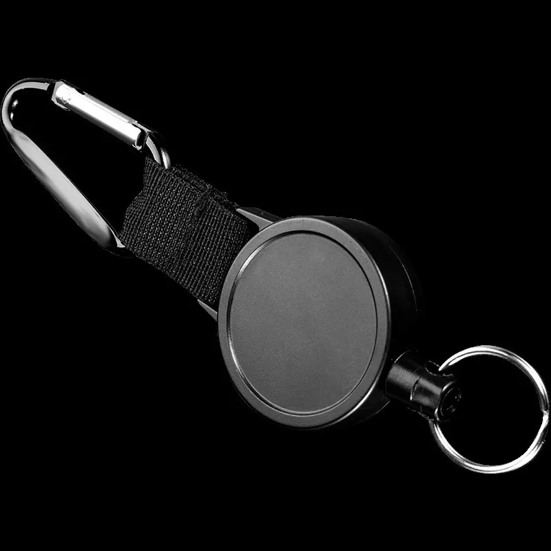 80CM Wire Rope Camping Telescopic Burglar Chain Key Holder Tactical Keychain Outdoor Key Ring