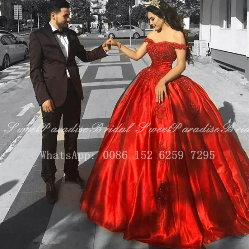 Реальные фотографии красное платье Quinceanera с аппликацией из бисера 2020 открытыми