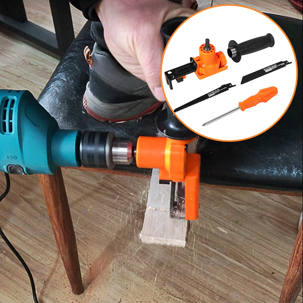 

Power Tool Attachment Accessories Reciprocating Saw Home Adjustable Electric Drill Portable Non-Slip Cutting Wood Adapter DIY