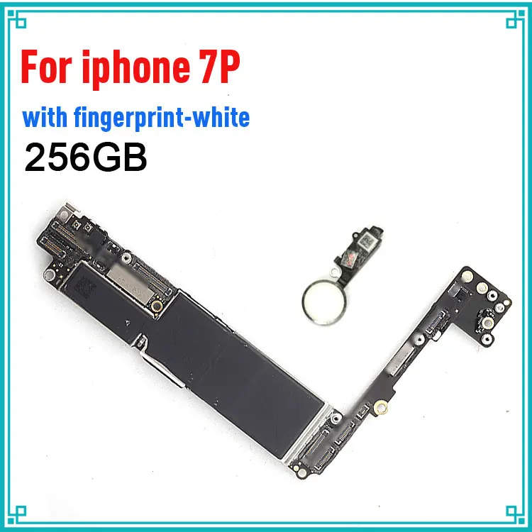 256GB(White) Заводская разблокированная для Apple iphone 7 Plus материнская плата с/без сенсорного ID, без iCloud для iphone 7 Plus 7 P материнская плата - Color: 256GB(White)