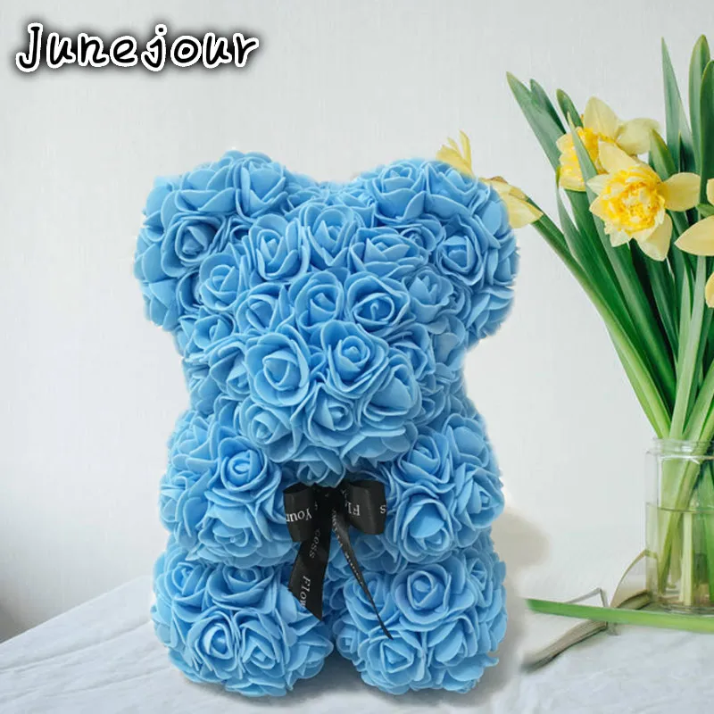

Rose Bear Wedding Party Decoration Valentine's Day Gift Cute Foam Flowers Girlfriend Kid Gift Love Bear Dolls Present