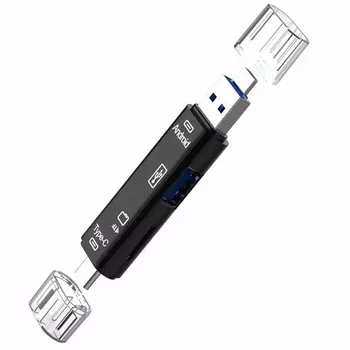

5 In 1 OTG Card Reader Type C & Micro USB Flash Drive High-speed USB2.0 Universal OTG TF/SD Card for Android Laptop Computer
