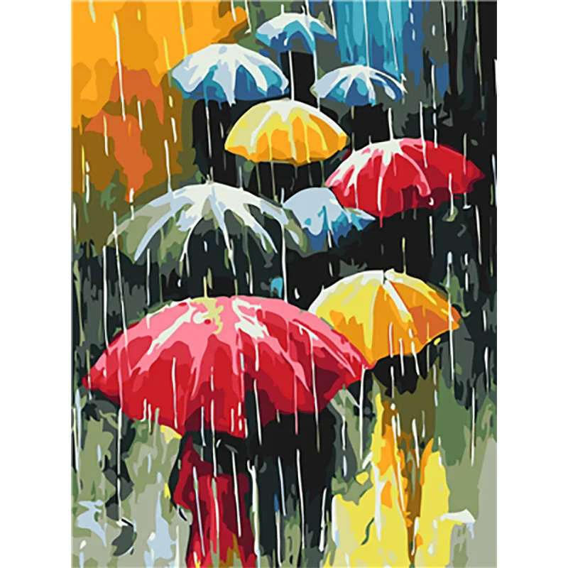 paint by number9 Краска по номерам краска по номерам для взрослых Масляные картины цветные пронумерованные - Цвет: paint by number9