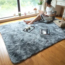 Модный серый гостиной настольный коврик для чая градиент цвета спальни современный простой полный ковер кровати