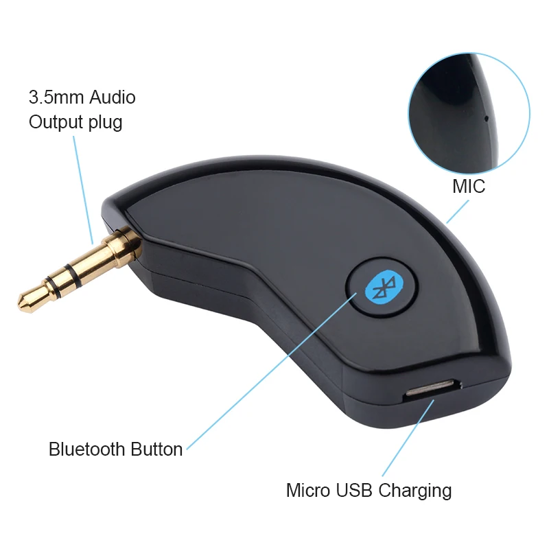 Автомобильный Bluetooth 4,2 3,5 мм приемник аудио aux-приемник мини bluetooth-трансмиттер 3,5 мм разъем громкой связи Авто Bluetooth автомобильный комплект музыка