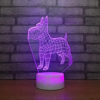 

Adventures of Ding Ding DOG 7 Color Lamp 3d Visual Led Night Lights For Kids Touch Usb Table Lampara Lampe Baby Sleeping Light