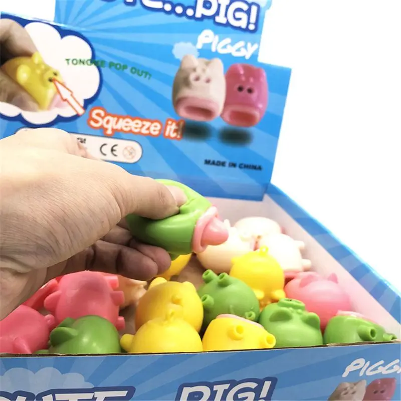 Сжимайте язык из свиньи Mochi Kawaii животное снятие стресса розыгрыши детские игрушки подарок брелок Q6PD