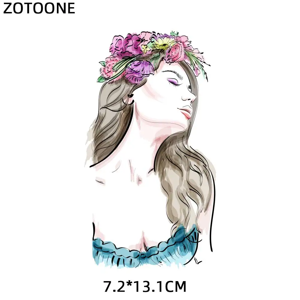 ZOTOONE железо на переводе мода милые девушки патч для одежды Аппликации футболка Diy теплопередачи Аппликации, наклейки E