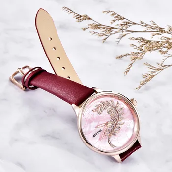 

New BENYAR Women Watch Quartz Luxury Twig Diamond Dials Watch Lady Top Brand Leather Strap Waterproof Clock Relogio Feminino+Box