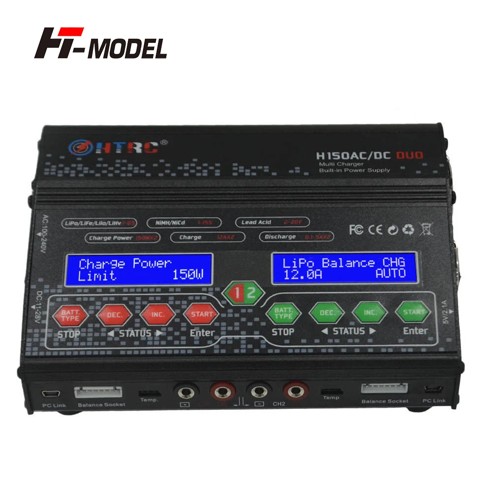 HTRC H150 DUO AC/DC 300 Вт 12Ax2 двойной выход высокая мощность RC балансирующее зарядное