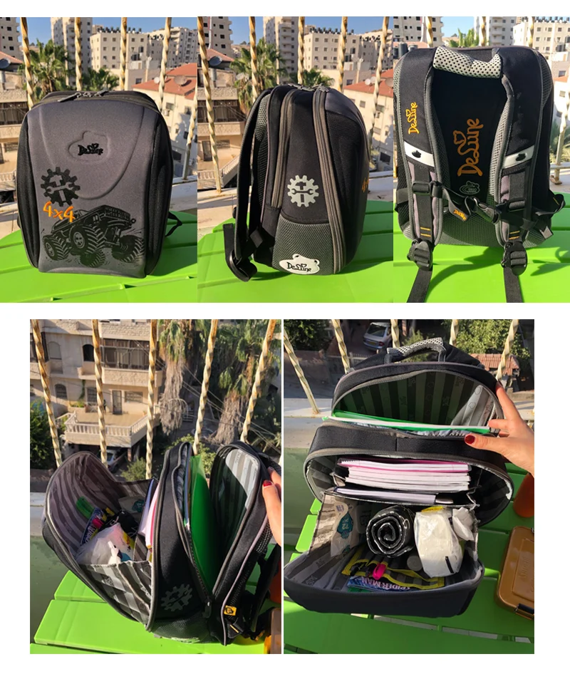 Delune дизайн мотоцикла рюкзак детские школьные ранцы для мальчиков девочек ортопедический школьный рюкзаки, школьный рюкзак 1-5 класса